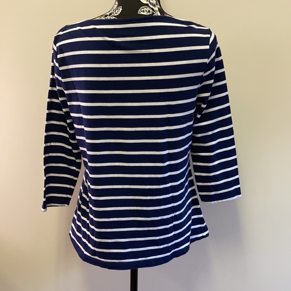 A.n.d ea way Blue and white Stripped top/Large - Picture 2 of 3